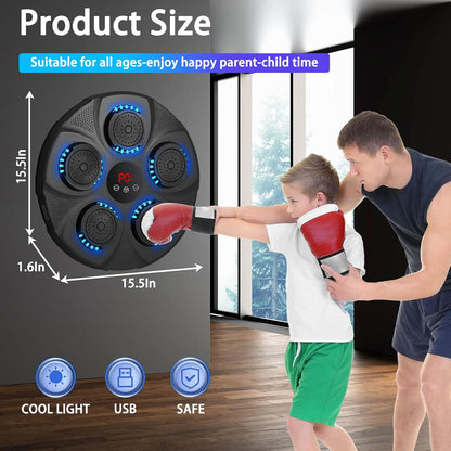 Music Boxing Machine, Smart Bluetooth Boxing Machine Wall Mounted, Boxing Training Punching Equipment, Home Workout Boxing Target Machine