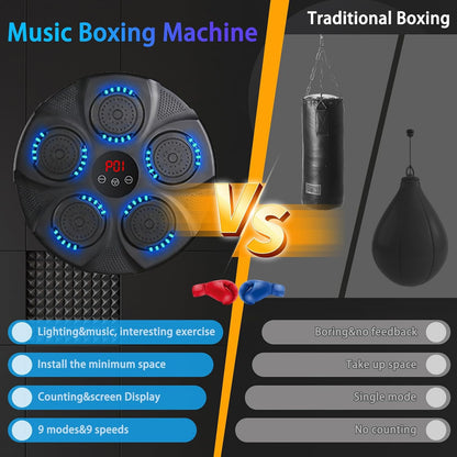 Music Boxing Machine, Smart Bluetooth Boxing Machine Wall Mounted, Boxing Training Punching Equipment, Home Workout Boxing Target Machine