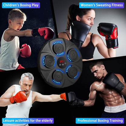 Music Boxing Machine, Smart Bluetooth Boxing Machine Wall Mounted, Boxing Training Punching Equipment, Home Workout Boxing Target Machine