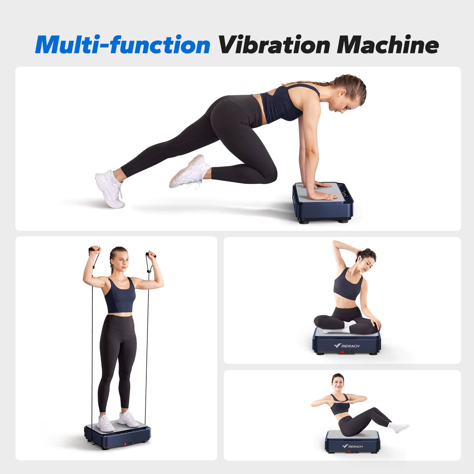 Vibration Plate Exercise Machine Vibration Plate for Lymphatic Drainage Relieve Pain Help Sleep Fat Burning & Weight Loss